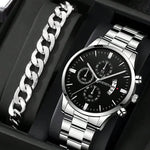 The Executive Watch — Black/Silver