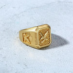 Majestic Eagle Gold Ring