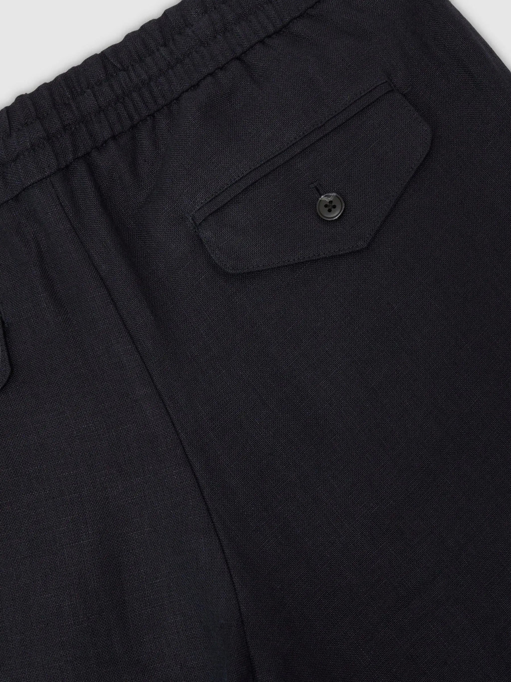 100% Linen Relaxed-Fit Drawstring Trousers